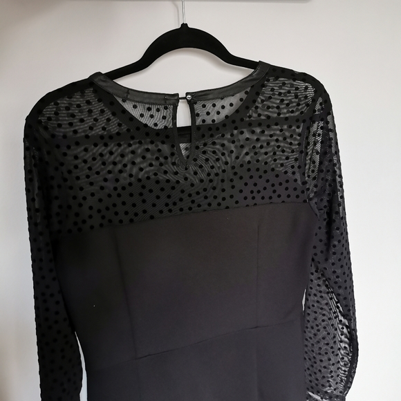 Sheer mesh with dots black dress - Picture 2 of 5